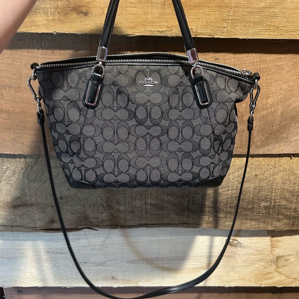 Coach Black Signature Tote Bag